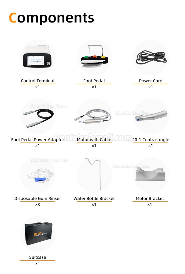Pluspower®Ai Touch Dental Implant Surgery System Brushless Motor with 20:1 Contra-angle